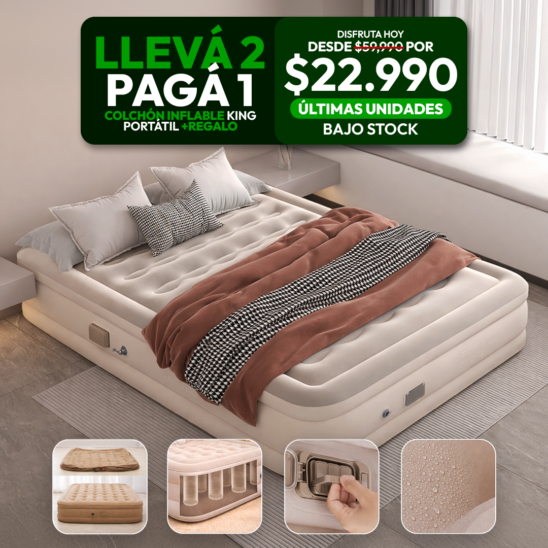 Kit 2 Colchones Inflables + Regalos - Oferta por Tiempo Limitado