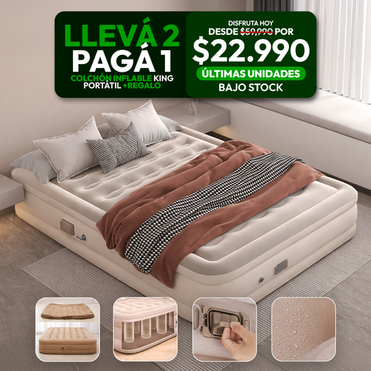 Kit 2 Colchones Inflables + Regalos - Oferta por Tiempo Limitado