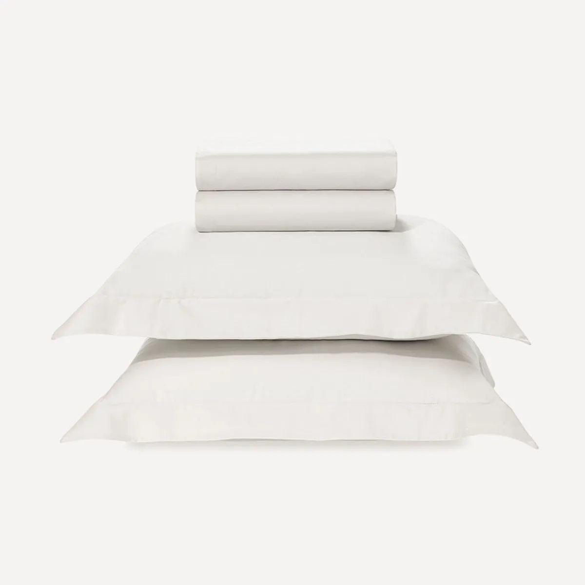 Juego de Cama Tamaño Queen, 300 hilos, 100 % algodón, blanco Bossa