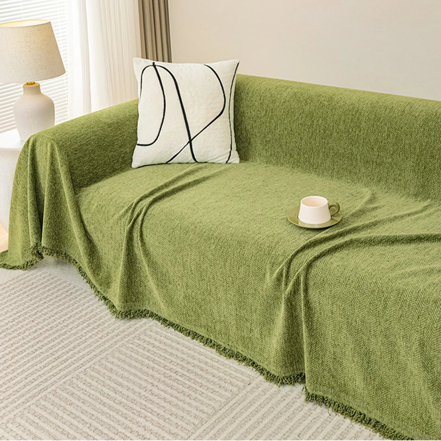 Funda de sofá de chenilla Chevron SoftGuard