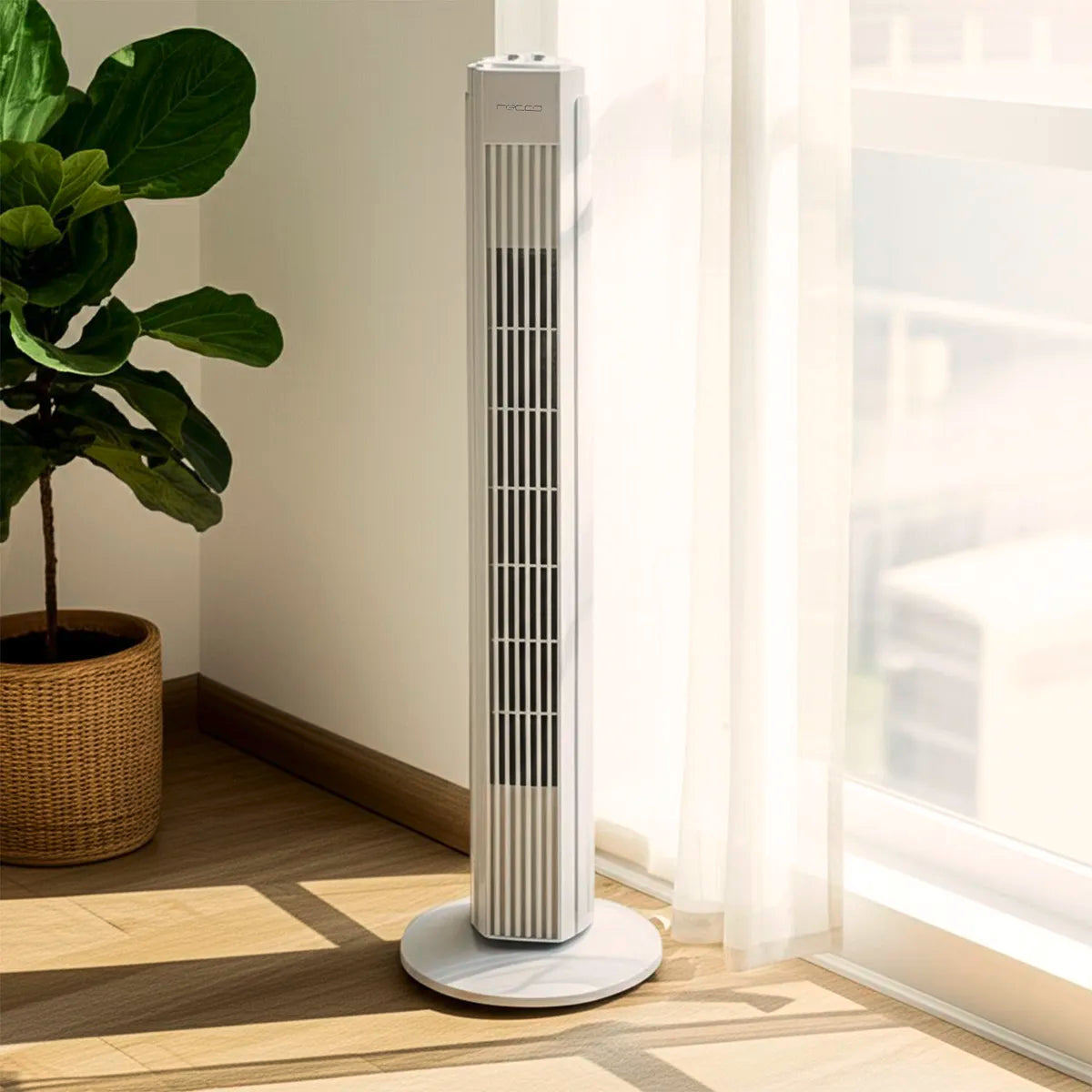 Ventilador de Torre Recco FZ30-48YT 3 Velocidades Blanco