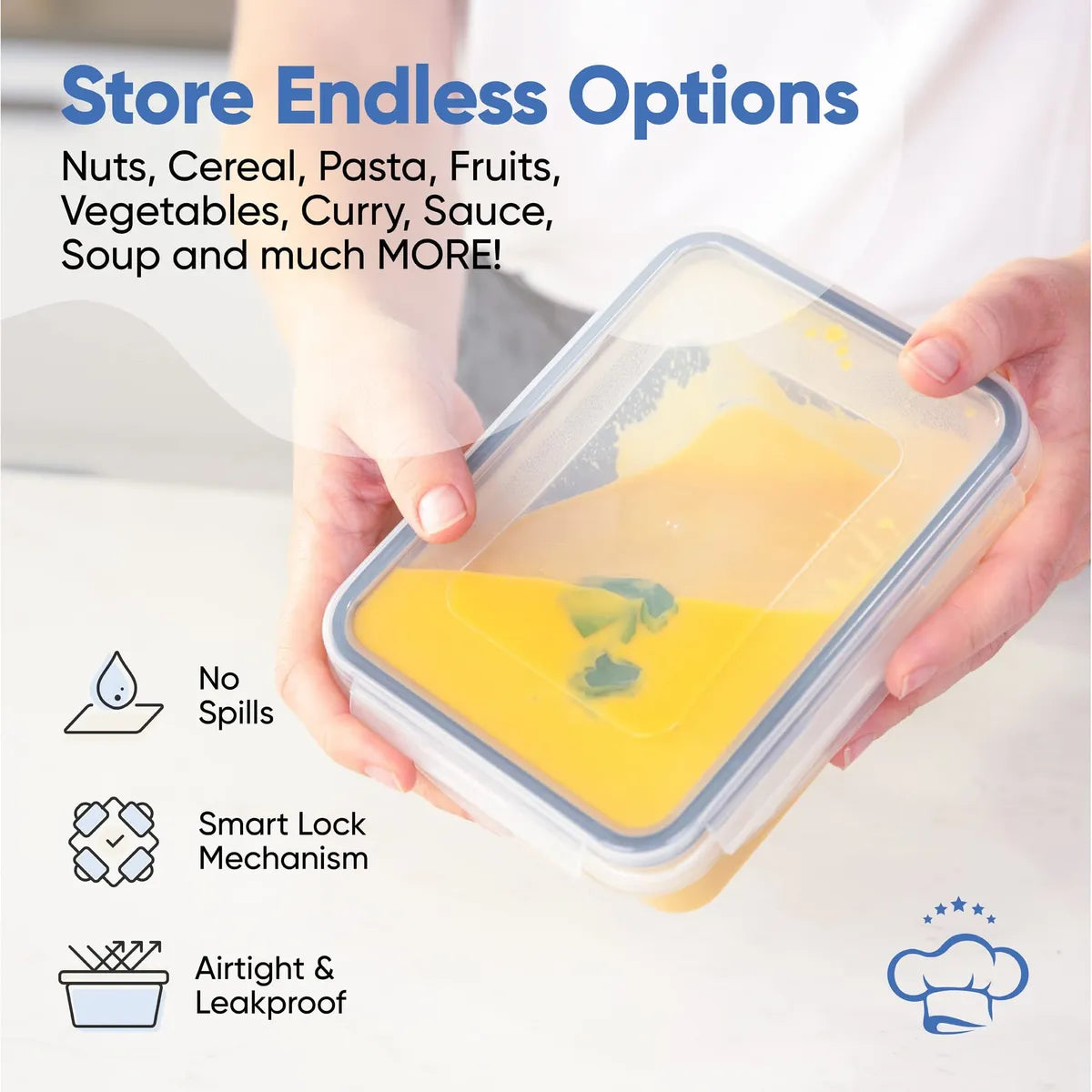 Set 12 Organizador Para Refrigerador Y Cocina Contenedores Con Tapa