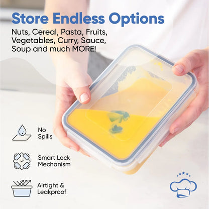 Set 12 Organizador Para Refrigerador Y Cocina Contenedores Con Tapa