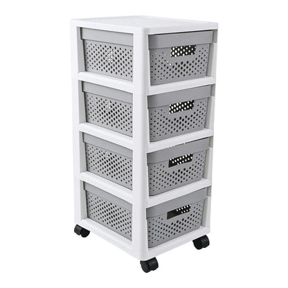 Cajonera Organizadora 31x66x38 cm Gris/Plata